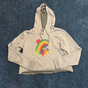 cropped grey hoodie size XL